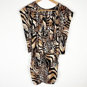 Ali Miles Animal Print Dress Sleeveless Sz Medium​​​​